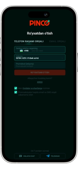 Pinco casino uzbekistan